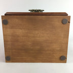 Japanese Wooden Sewing Box Vtg Haribako Chest Tansu 2 Drawers Grain T162