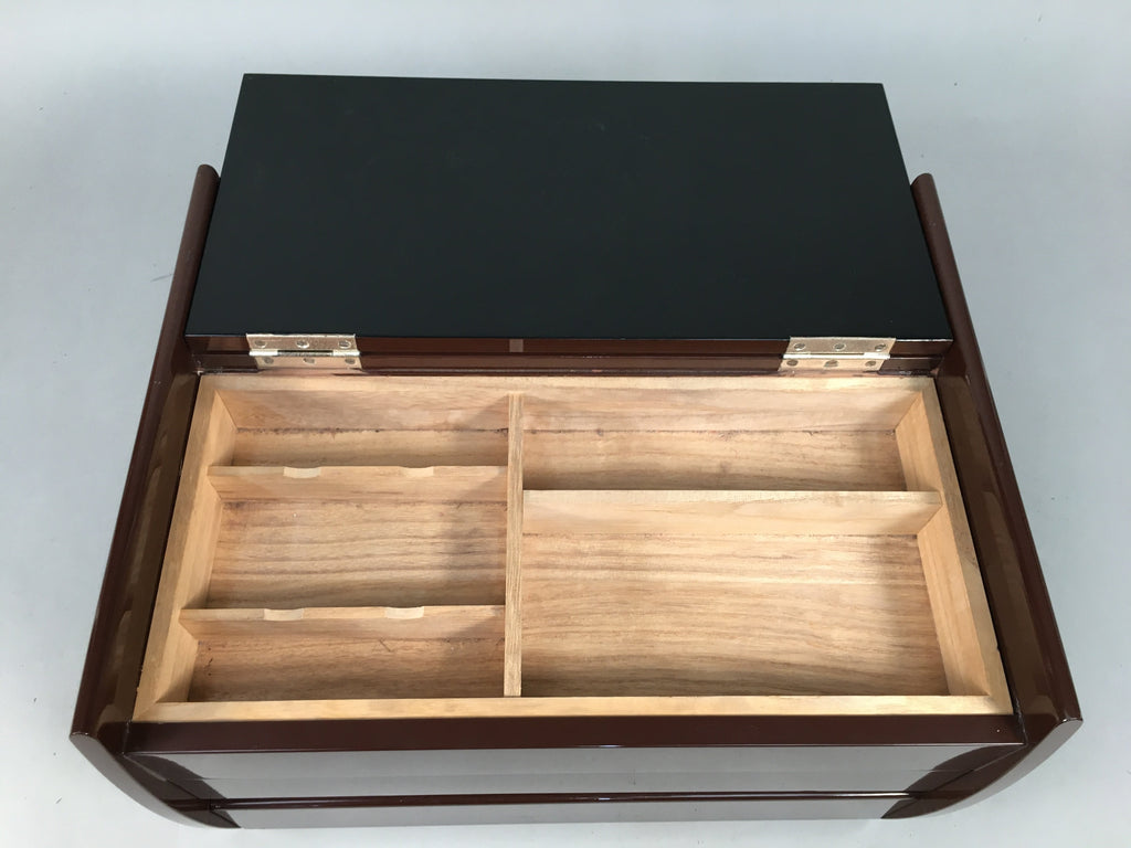 Japanese Wooden Sewing Box Vtg Haribako Chest Tansu 2 Drawers T228