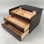 Japanese Wooden Sewing Box Vtg Haribako Chest Tansu 2 Drawers T228
