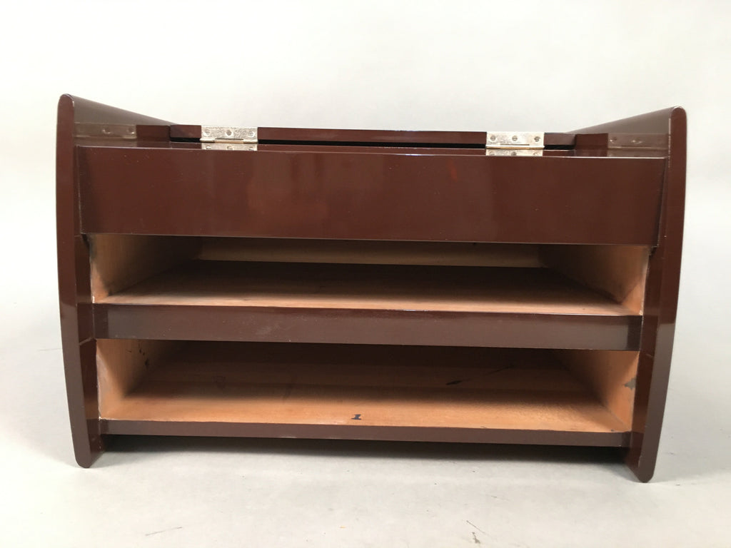Japanese Wooden Sewing Box Vtg Haribako Chest Tansu 2 Drawers T228