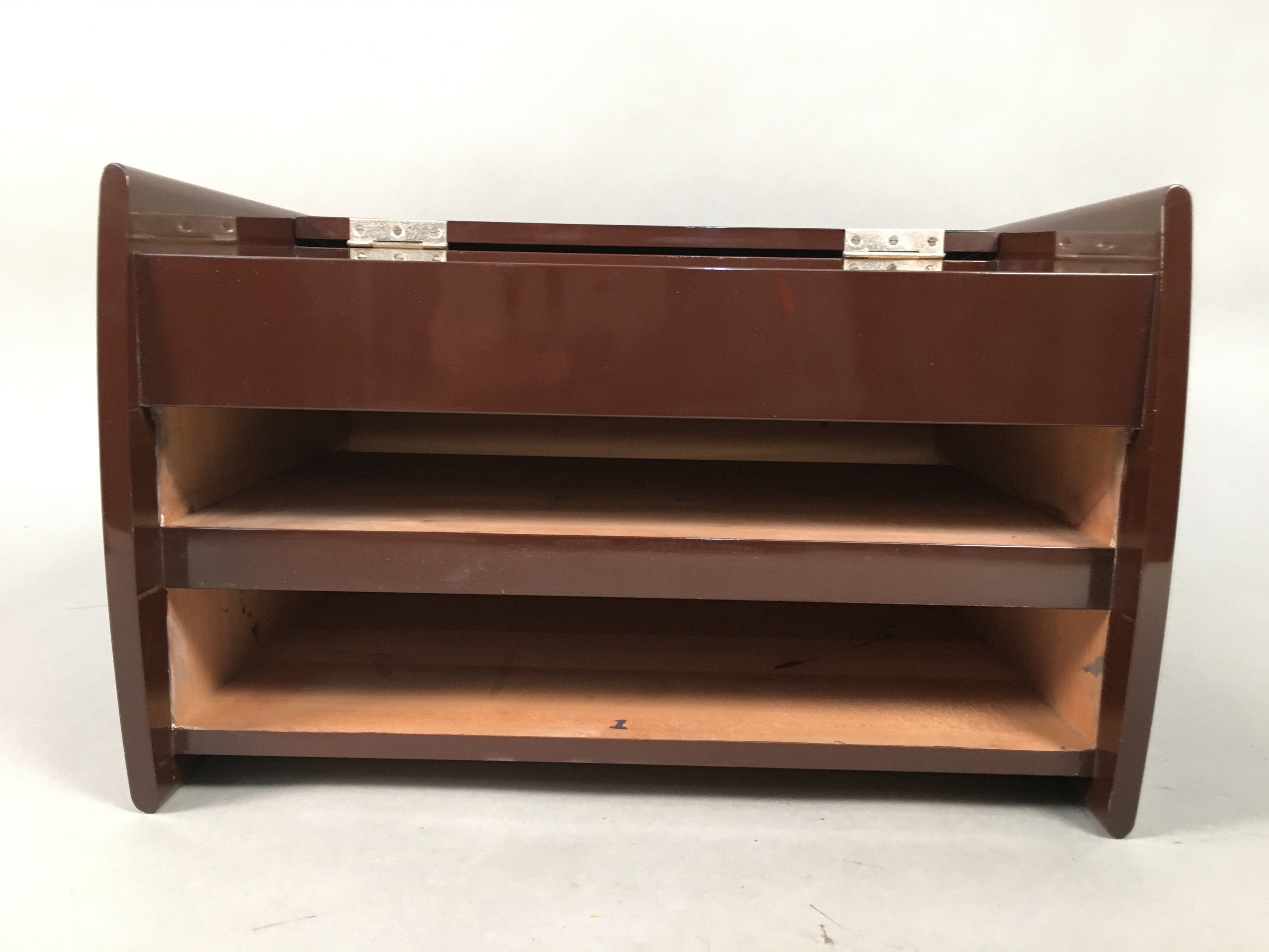 Japanese Wooden Sewing Box Vtg Haribako Chest Tansu 2 Drawers T228