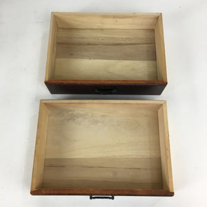 Japanese Wooden Sewing Box Vtg Haribako Chest Tansu 2 Drawers T256