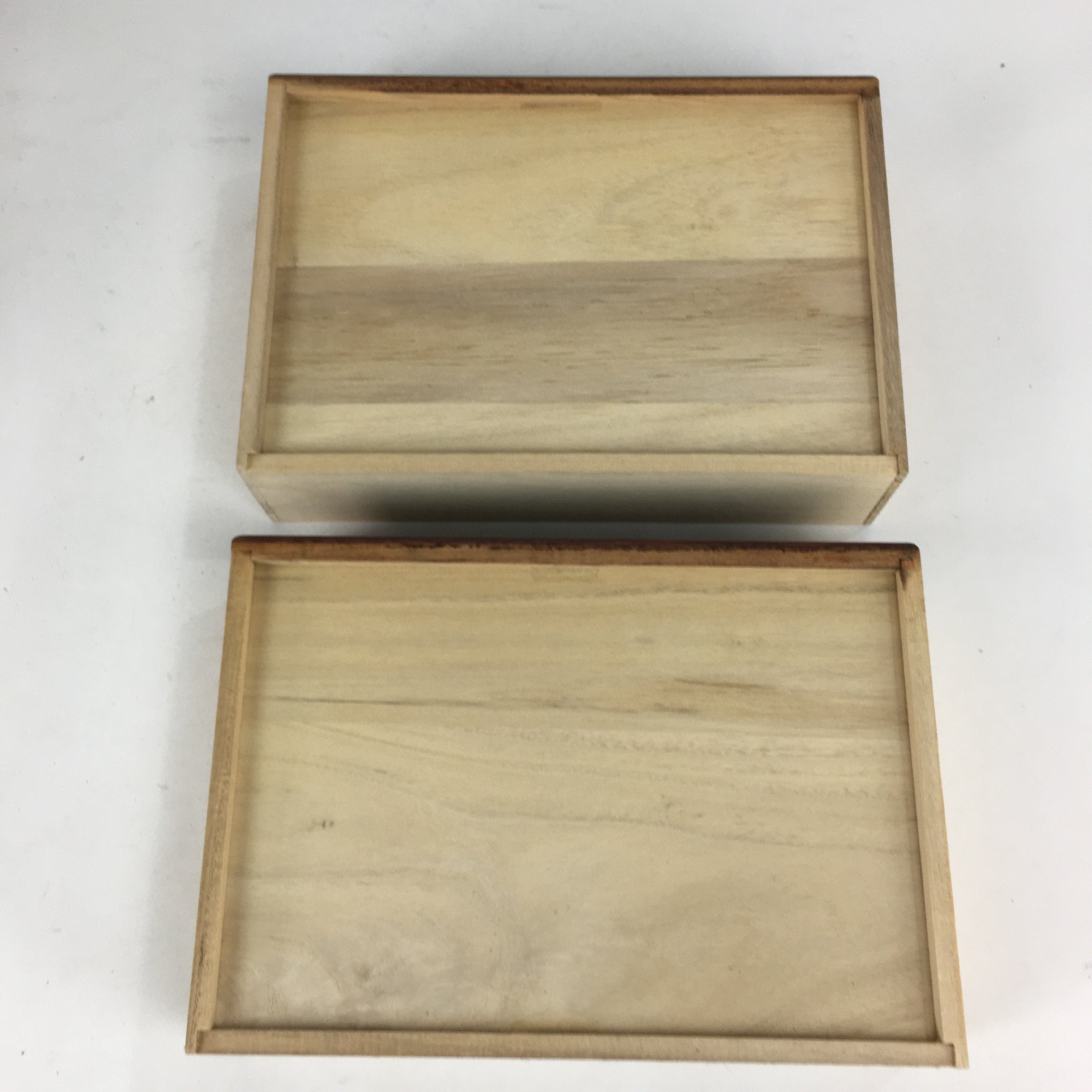 Japanese Wooden Sewing Box Vtg Haribako Chest Tansu 2 Drawers T256