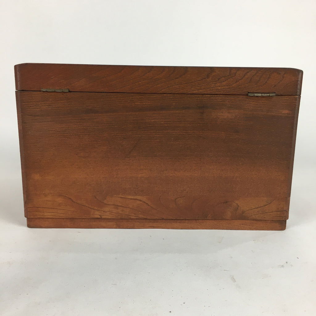 Japanese Wooden Sewing Box Vtg Haribako Chest Tansu 2 Drawers T257