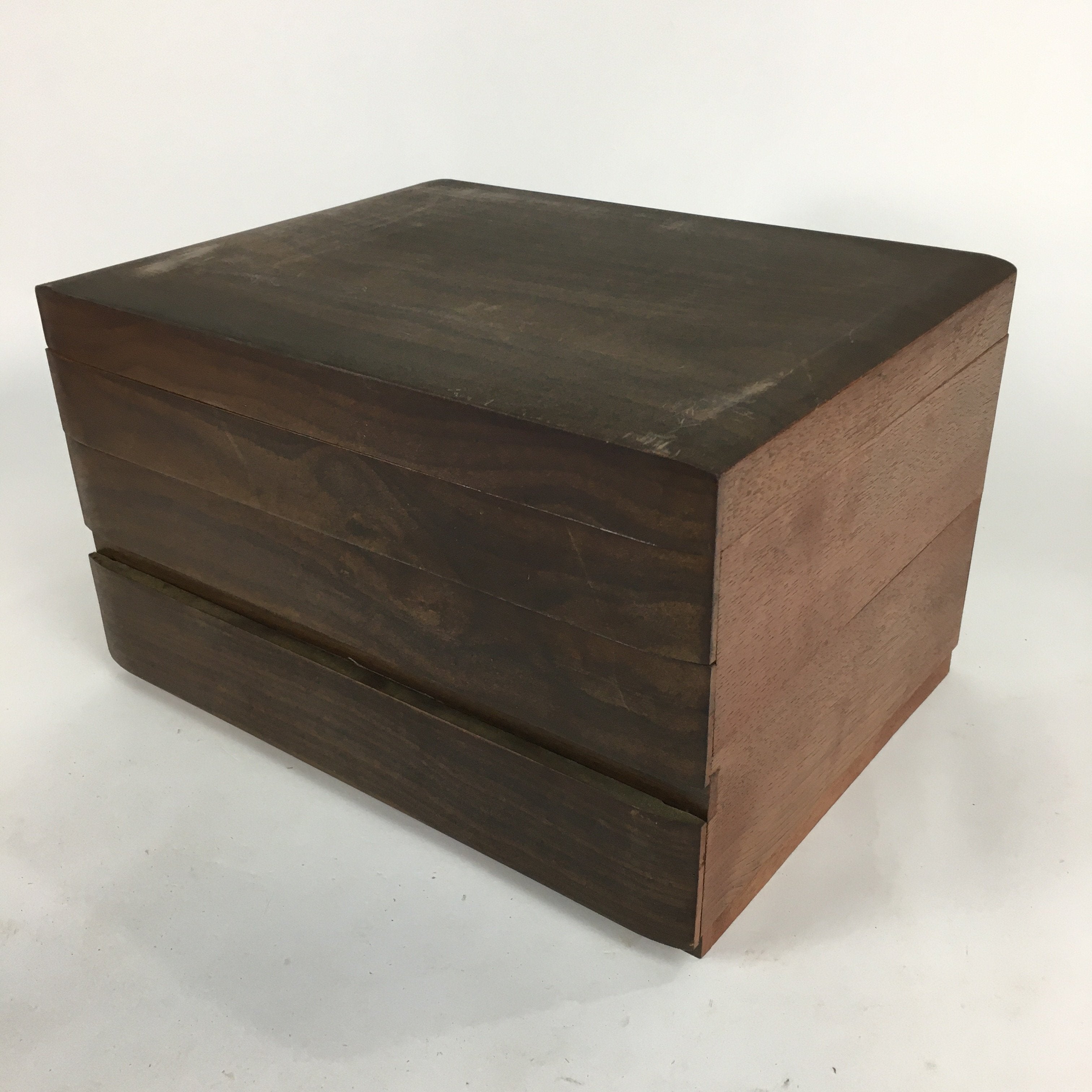 Japanese Wooden Sewing Box Vtg Haribako Chest Tansu 2 Drawers T257