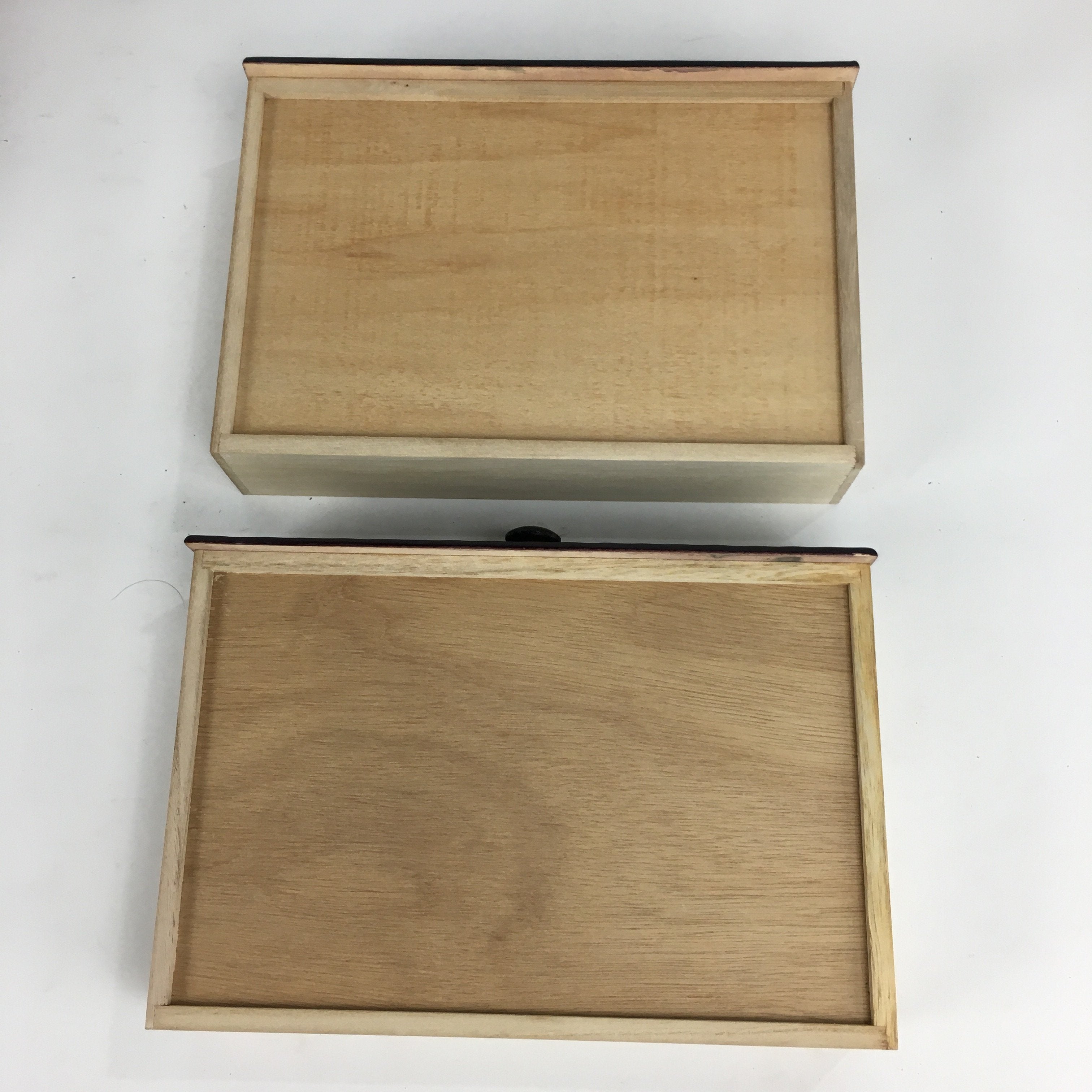Japanese Wooden Sewing Box Vtg Haribako Chest Tansu 2 Drawers T260