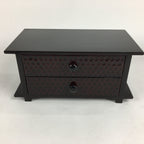 Japanese Wooden Sewing Box Vtg Haribako Chest Tansu 2 Drawers T260