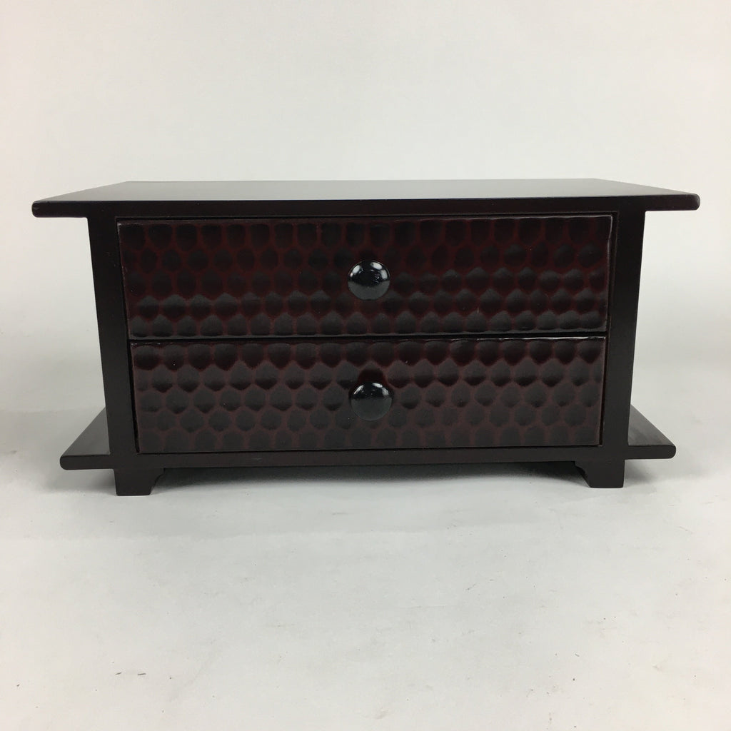 Japanese Wooden Sewing Box Vtg Haribako Chest Tansu 2 Drawers T260