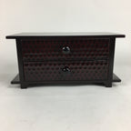 Japanese Wooden Sewing Box Vtg Haribako Chest Tansu 2 Drawers T260