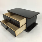 Japanese Wooden Sewing Box Vtg Haribako Chest Tansu 2 Drawers T260
