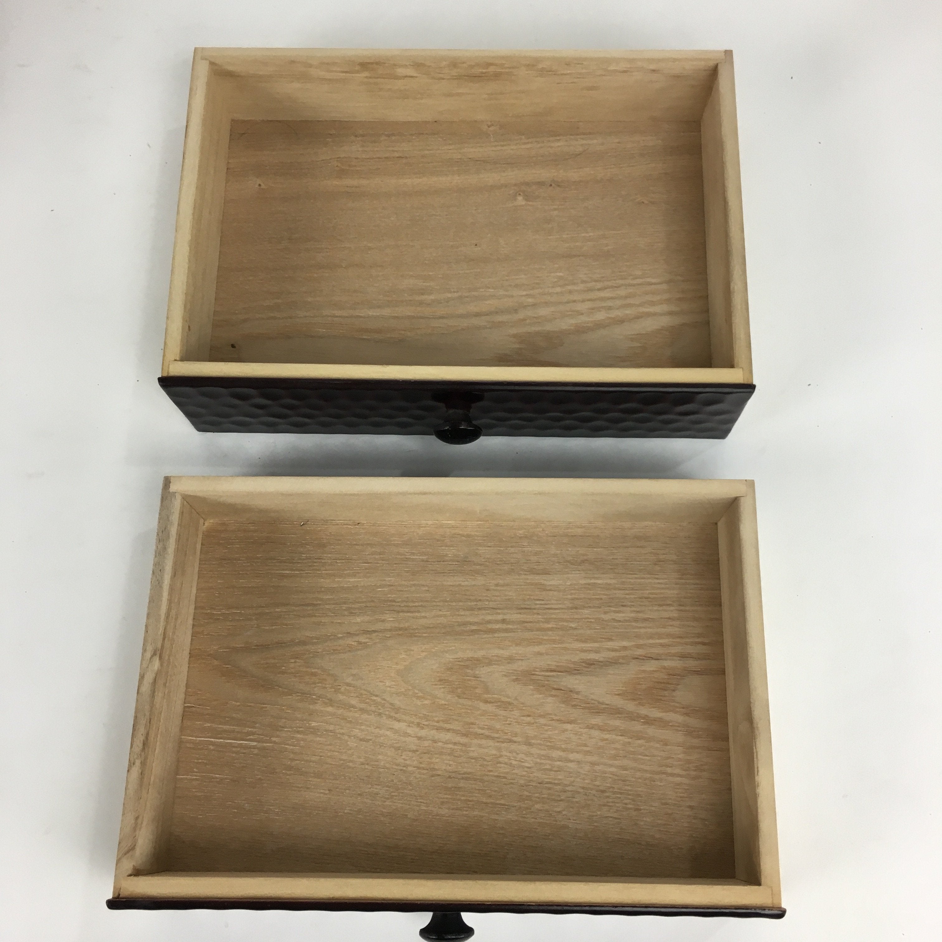 Japanese Wooden Sewing Box Vtg Haribako Chest Tansu 2 Drawers T260