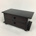 Japanese Wooden Sewing Box Vtg Haribako Chest Tansu 2 Drawers T260