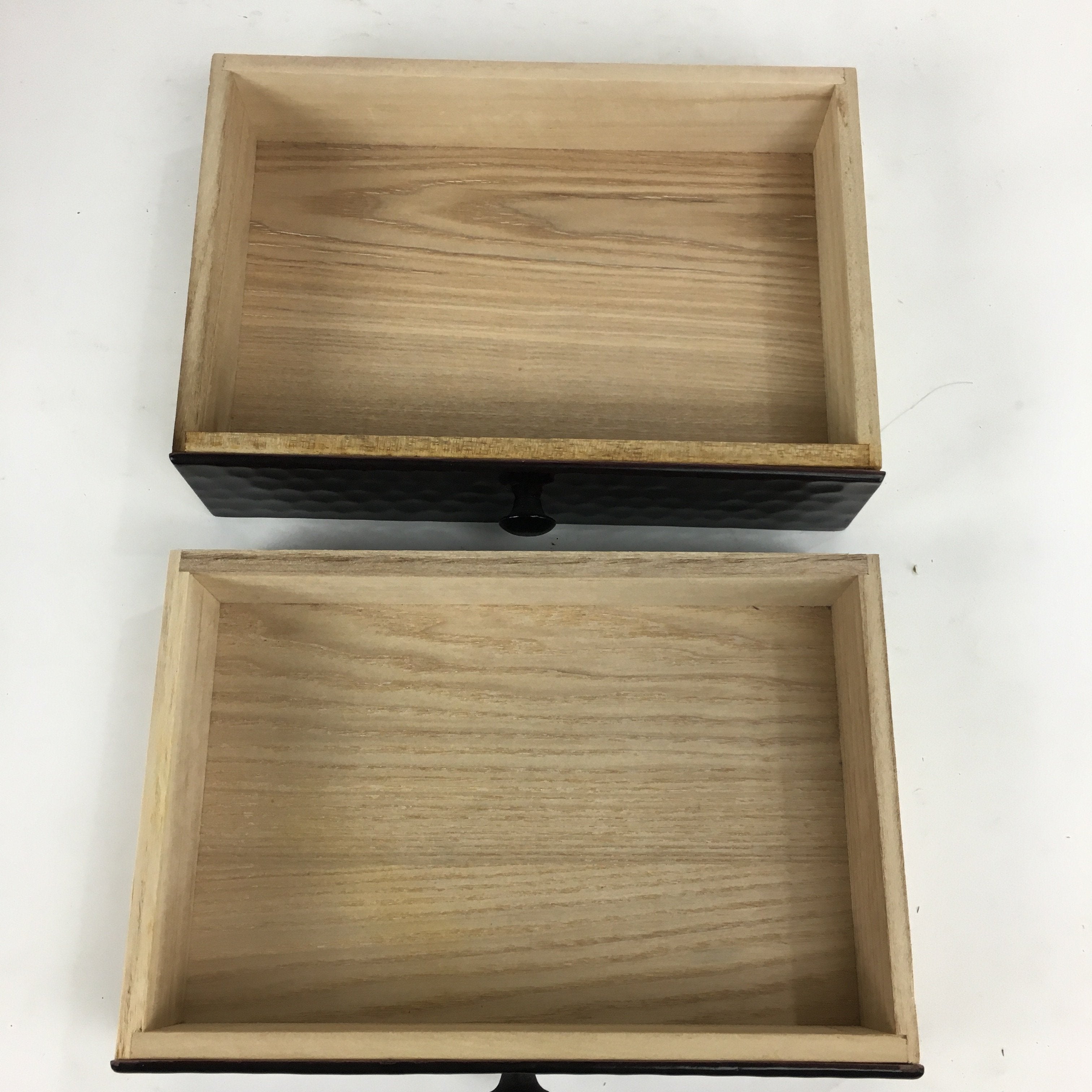 Japanese Wooden Sewing Box Vtg Haribako Chest Tansu 2 Drawers T261