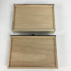 Japanese Wooden Sewing Box Vtg Haribako Chest Tansu 2 Drawers T261
