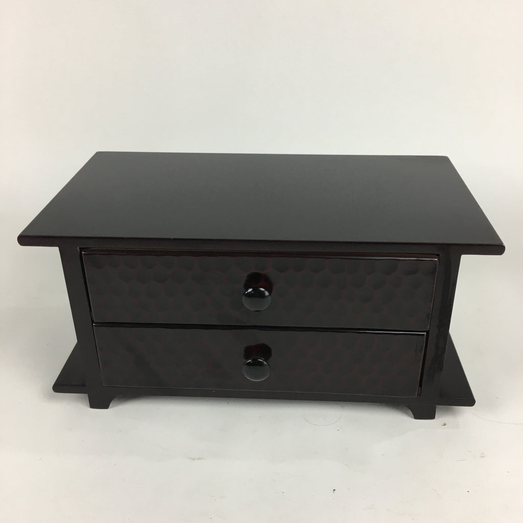 Japanese Wooden Sewing Box Vtg Haribako Chest Tansu 2 Drawers T261