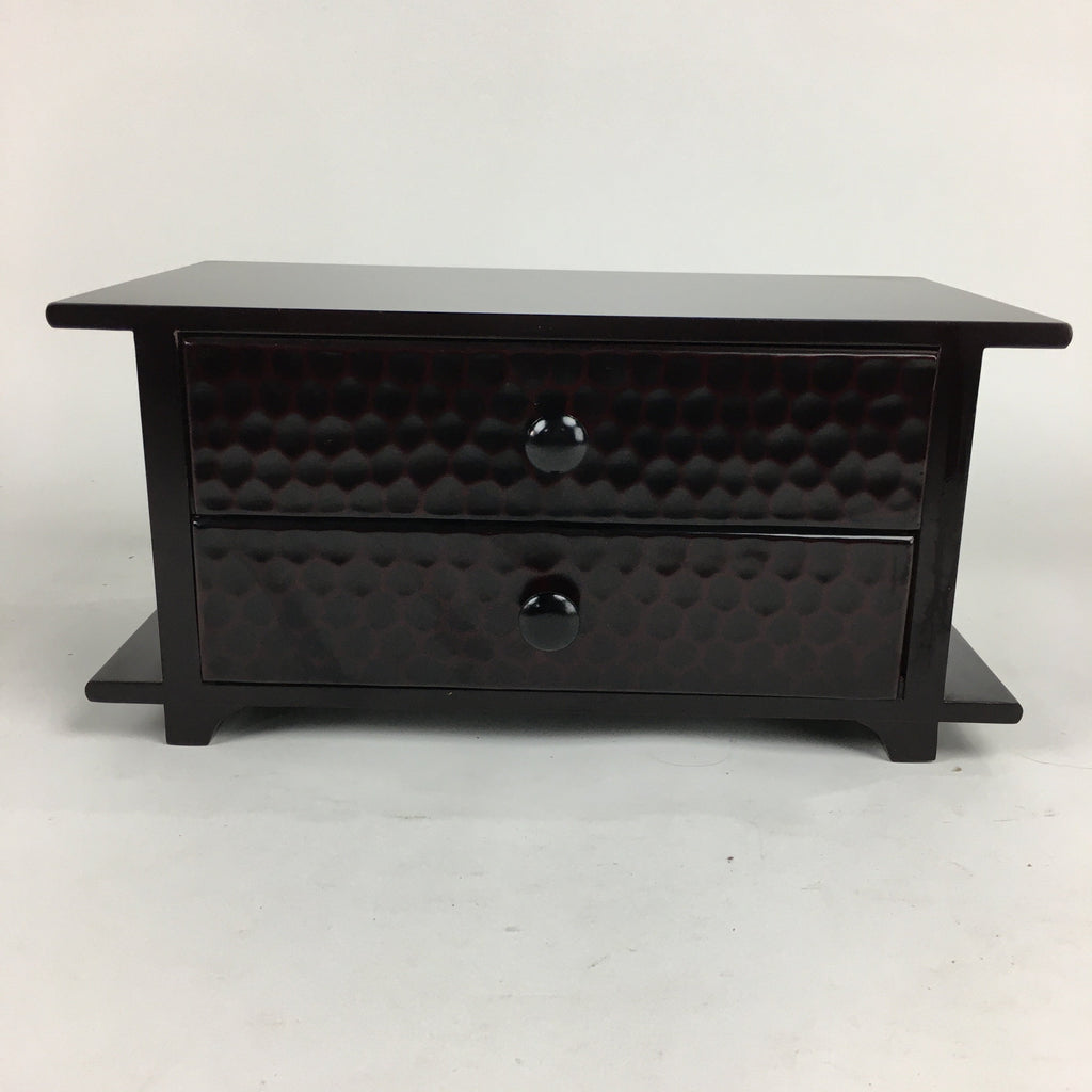 Japanese Wooden Sewing Box Vtg Haribako Chest Tansu 2 Drawers T261