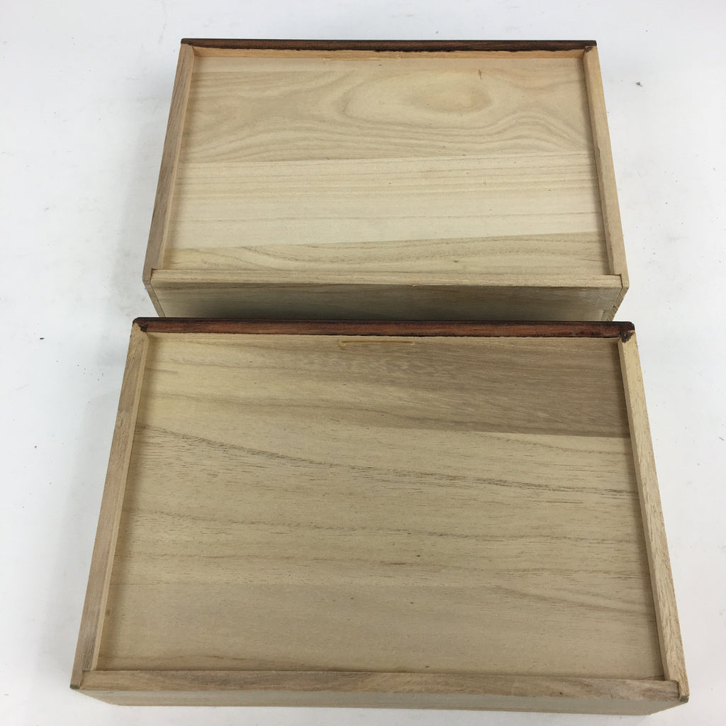 Japanese Wooden Sewing Box Vtg Haribako Chest Tansu 2 Drawers T272