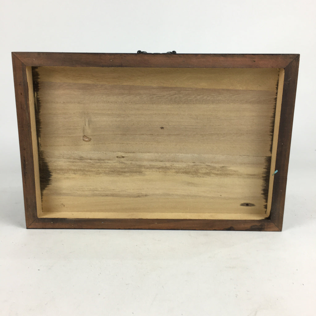 Japanese Wooden Sewing Box Vtg Haribako Chest Tansu 2 Drawers T272