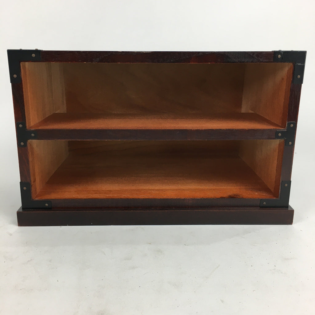 Japanese Wooden Sewing Box Vtg Haribako Chest Tansu 2 Drawers T272