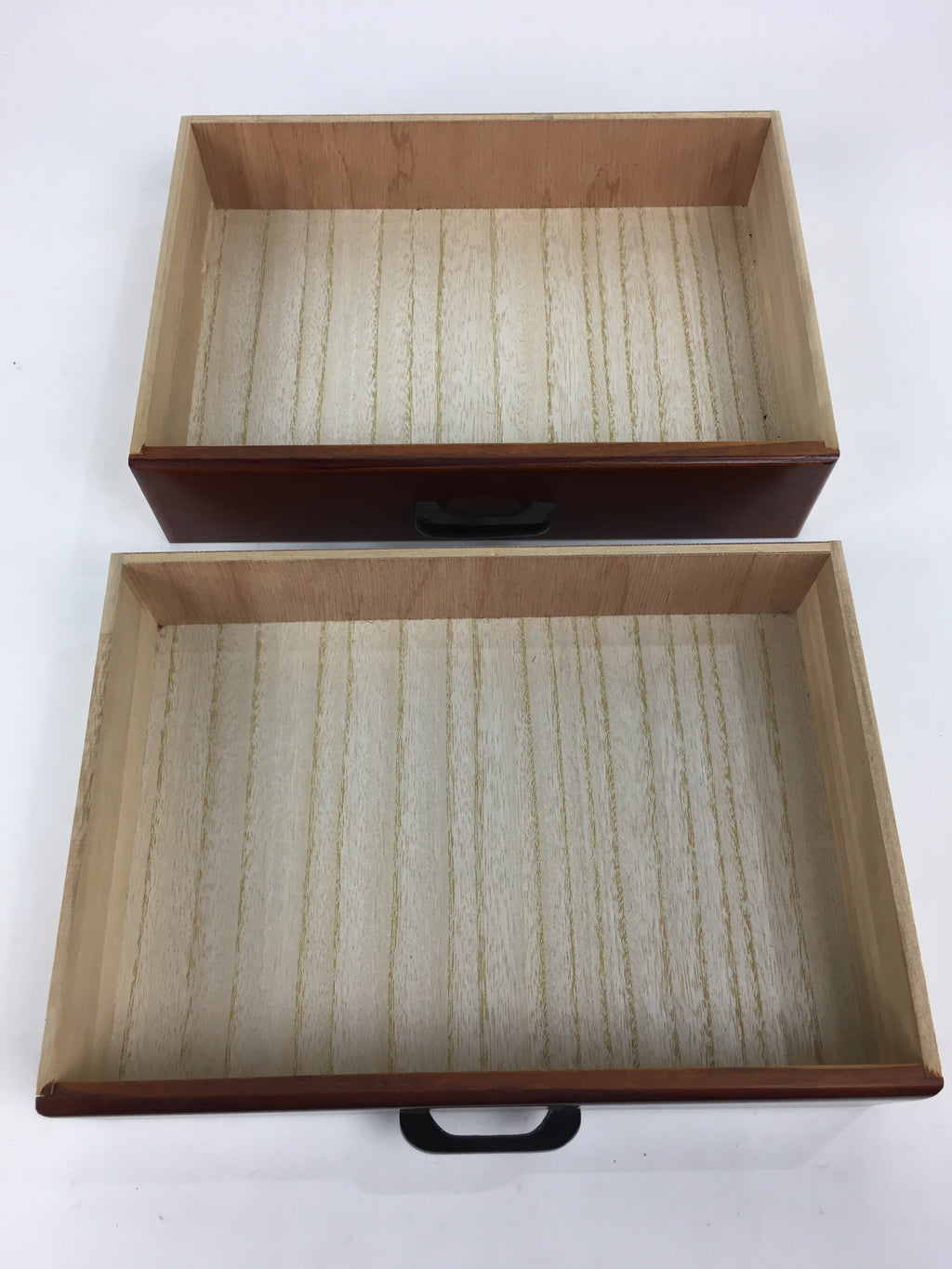 Japanese Wooden Sewing Box Vtg Haribako Chest Tansu 2 Drawers T273