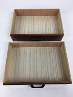 Japanese Wooden Sewing Box Vtg Haribako Chest Tansu 2 Drawers T273
