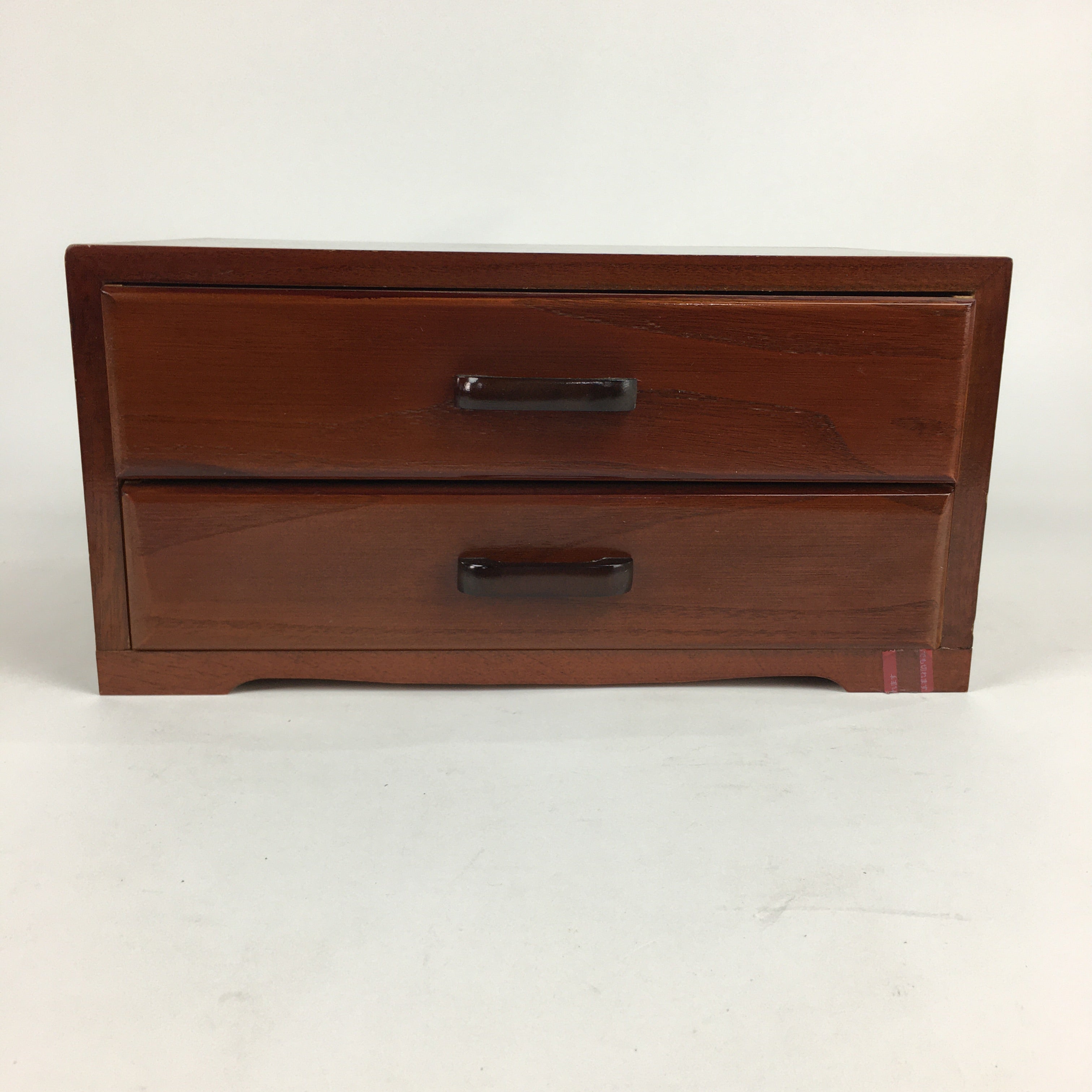 Japanese Wooden Sewing Box Vtg Haribako Chest Tansu 2 Drawers T273