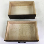 Japanese Wooden Sewing Box Vtg Haribako Chest Tansu 2 Drawers T304