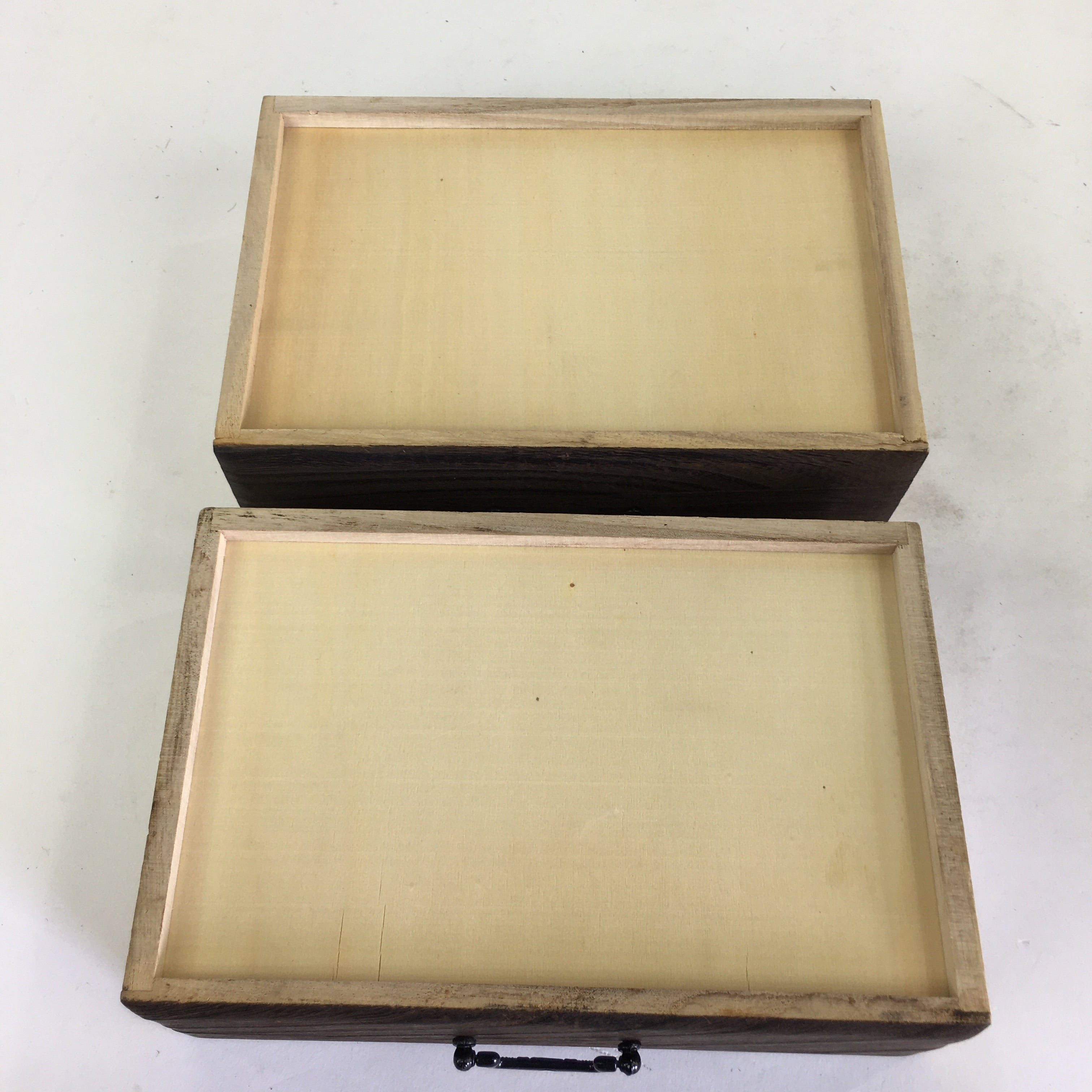 Japanese Wooden Sewing Box Vtg Haribako Chest Tansu 2 Drawers T304