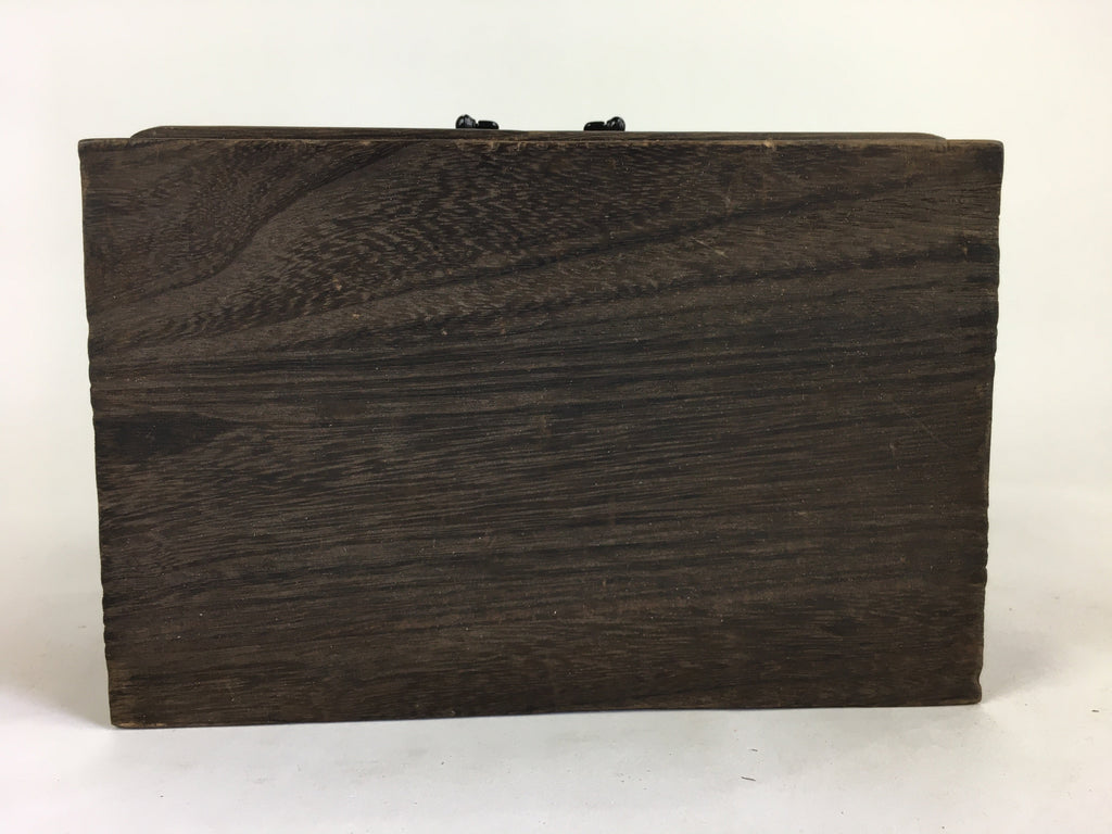 Japanese Wooden Sewing Box Vtg Haribako Chest Tansu 2 Drawers T304