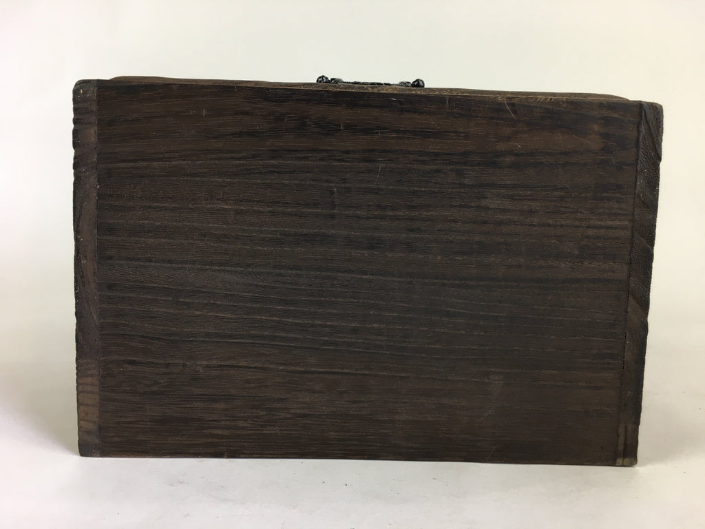 Japanese Wooden Sewing Box Vtg Haribako Chest Tansu 2 Drawers T304