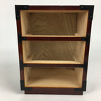 Japanese Wooden Sewing Box Vtg Haribako Chest Tansu 3 Drawers Brown T279