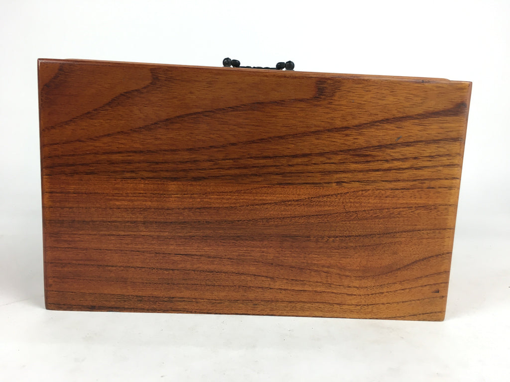 Japanese Wooden Sewing Box Vtg Haribako Chest Tansu 3 Drawers Brown T281
