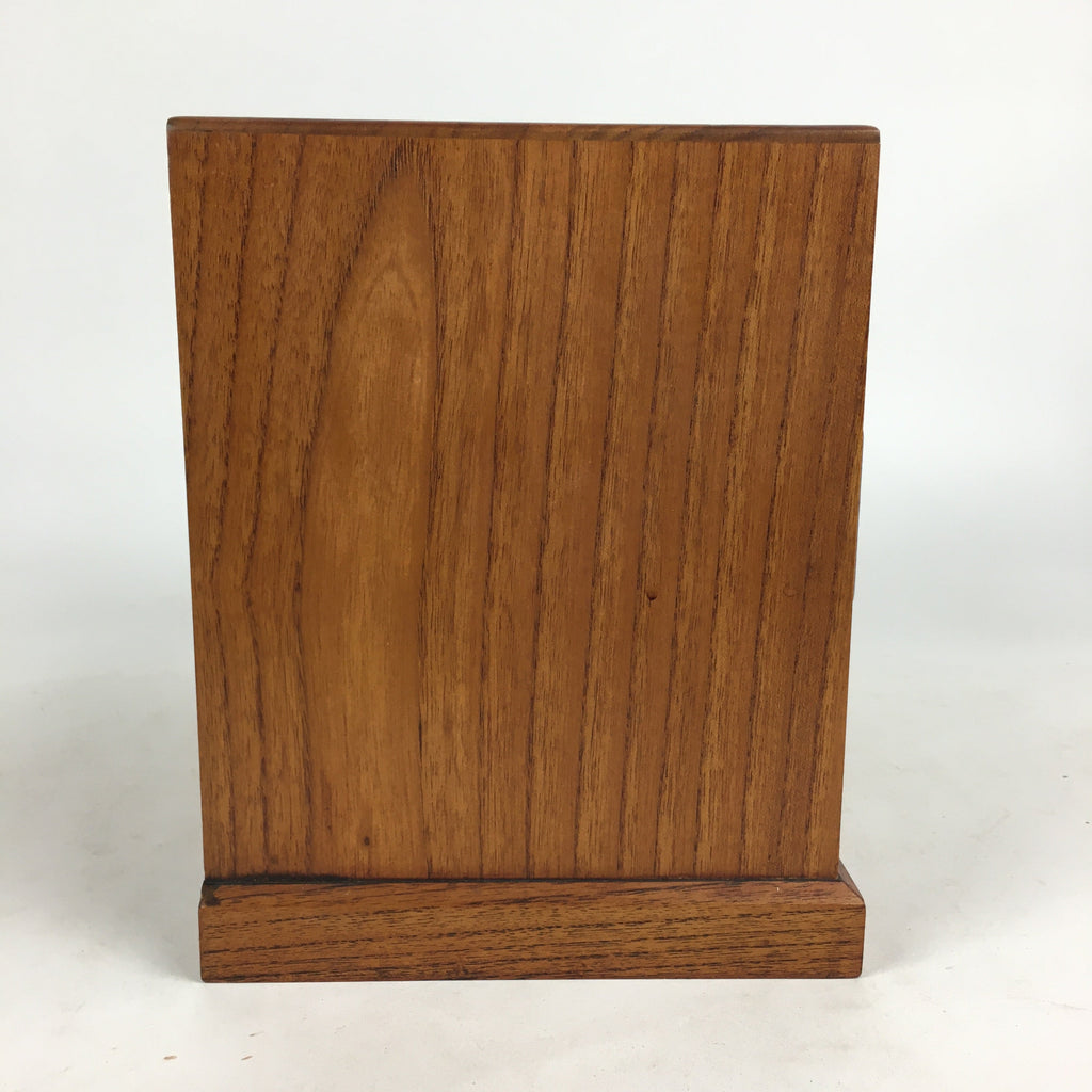 Japanese Wooden Sewing Box Vtg Haribako Chest Tansu 3 Drawers Brown T281