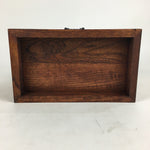Japanese Wooden Sewing Box Vtg Haribako Chest Tansu 3 Drawers Brown T281