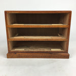 Japanese Wooden Sewing Box Vtg Haribako Chest Tansu 3 Drawers Brown T281