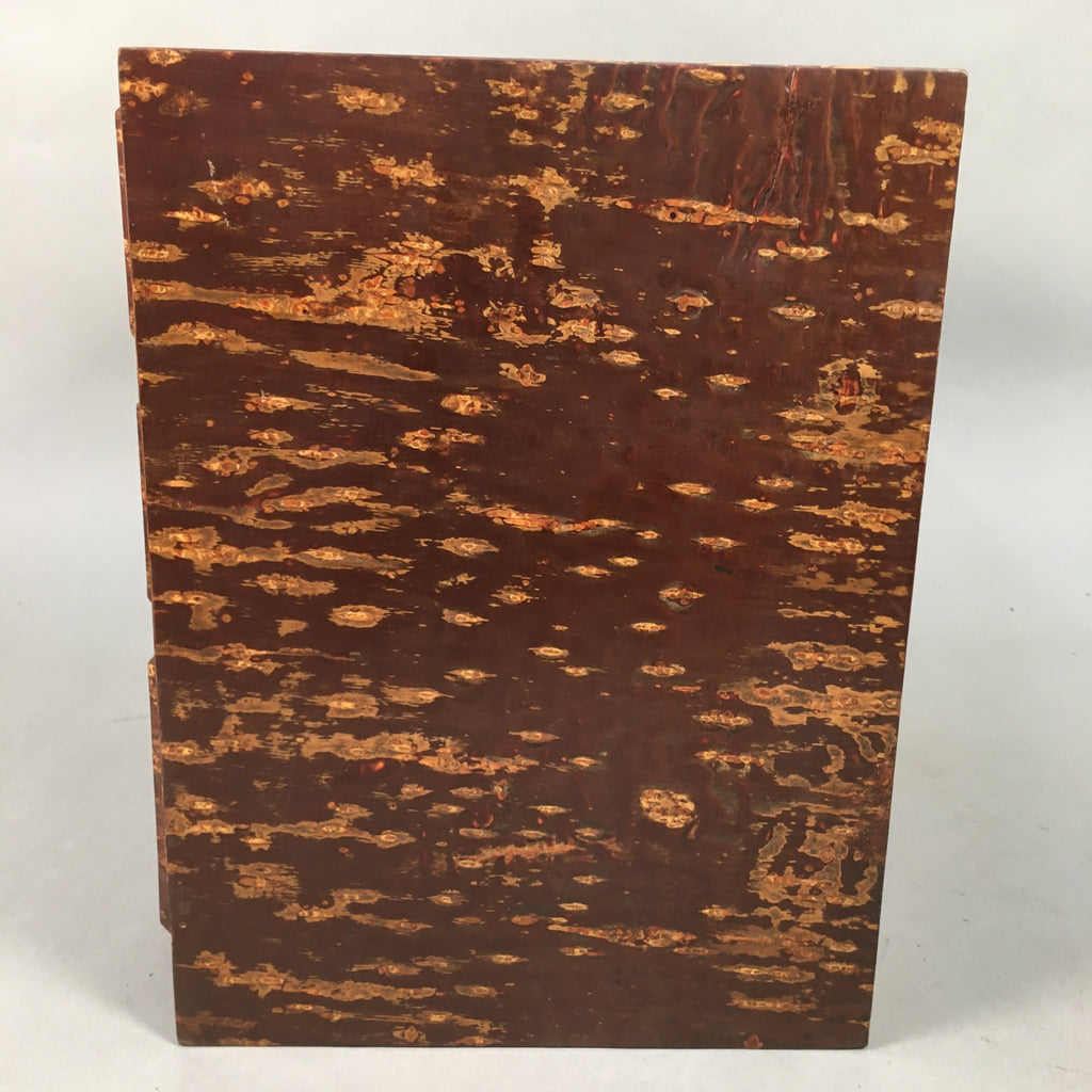 Japanese Wooden Sewing Box Vtg Haribako Chest Tansu 3 Drawers Cherry Bark T229