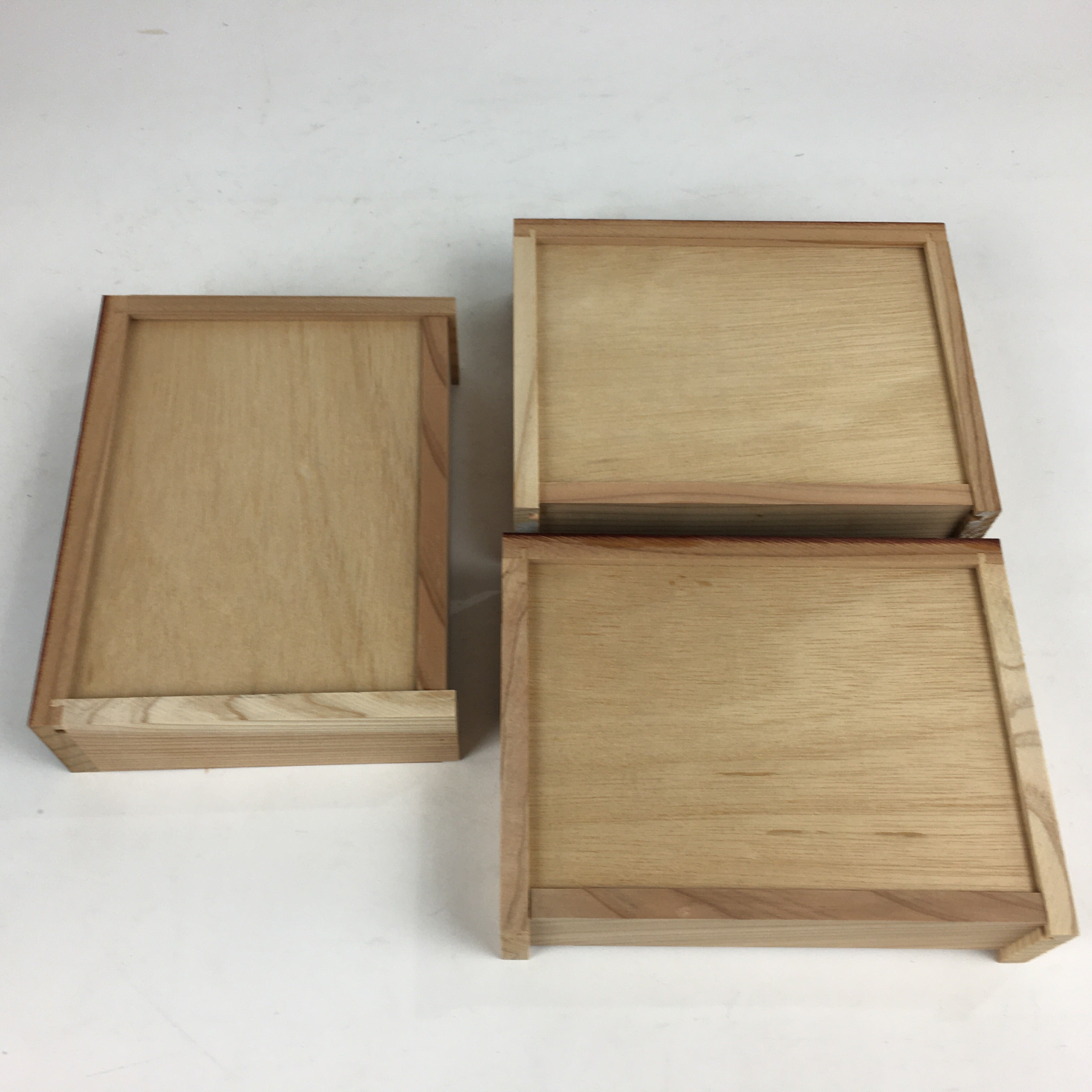 Japanese Wooden Sewing Box Vtg Haribako Chest Tansu 3 Drawers Iris T280