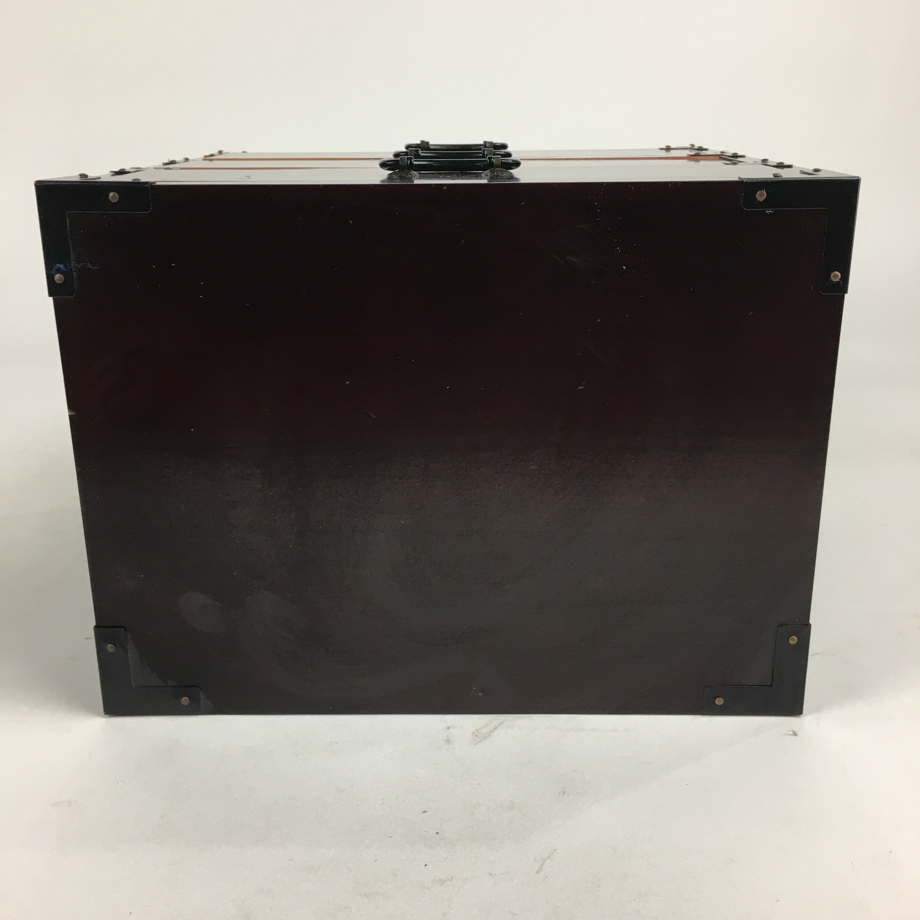 Japanese Wooden Sewing Box Vtg Haribako Chest Tansu 3 Drawers Iris T280