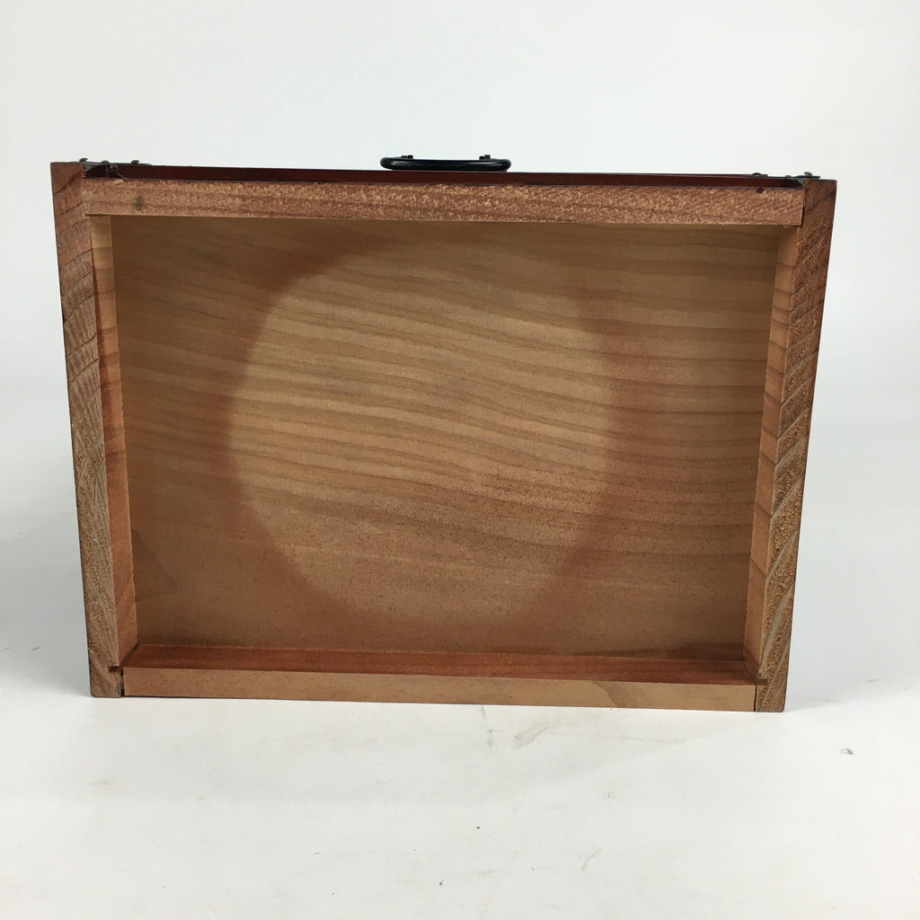 Japanese Wooden Sewing Box Vtg Haribako Chest Tansu 3 Drawers Iris T280