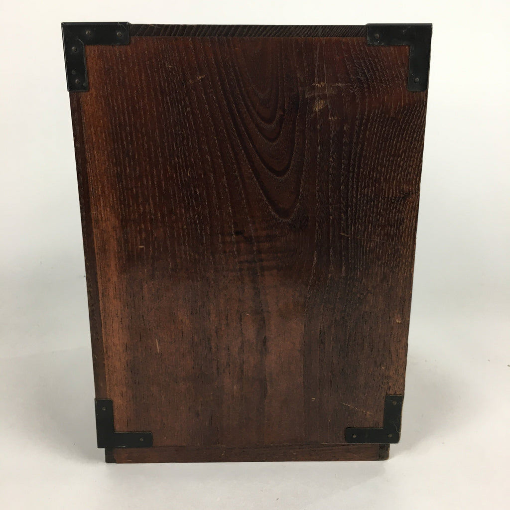 Japanese Wooden Sewing Box Vtg Haribako Chest Tansu 3 Drawers T250