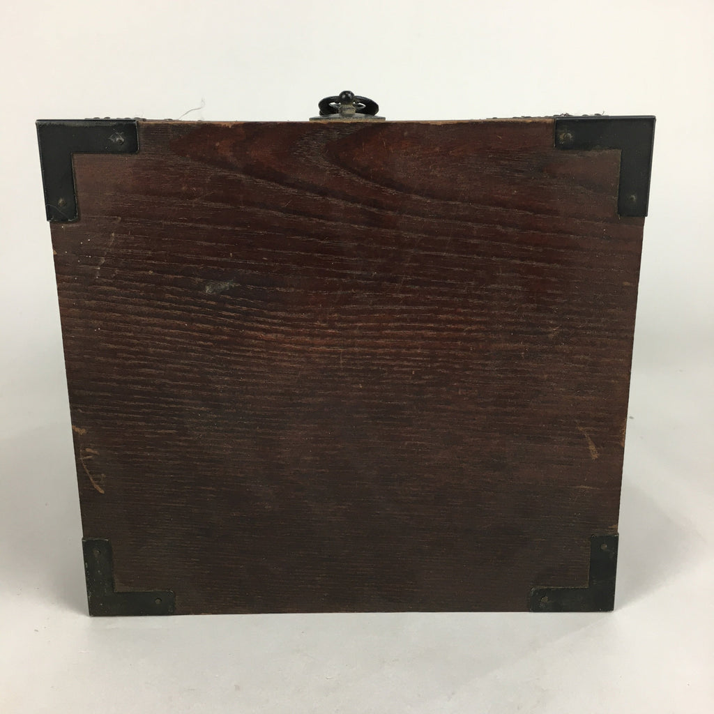 Japanese Wooden Sewing Box Vtg Haribako Chest Tansu 3 Drawers T250