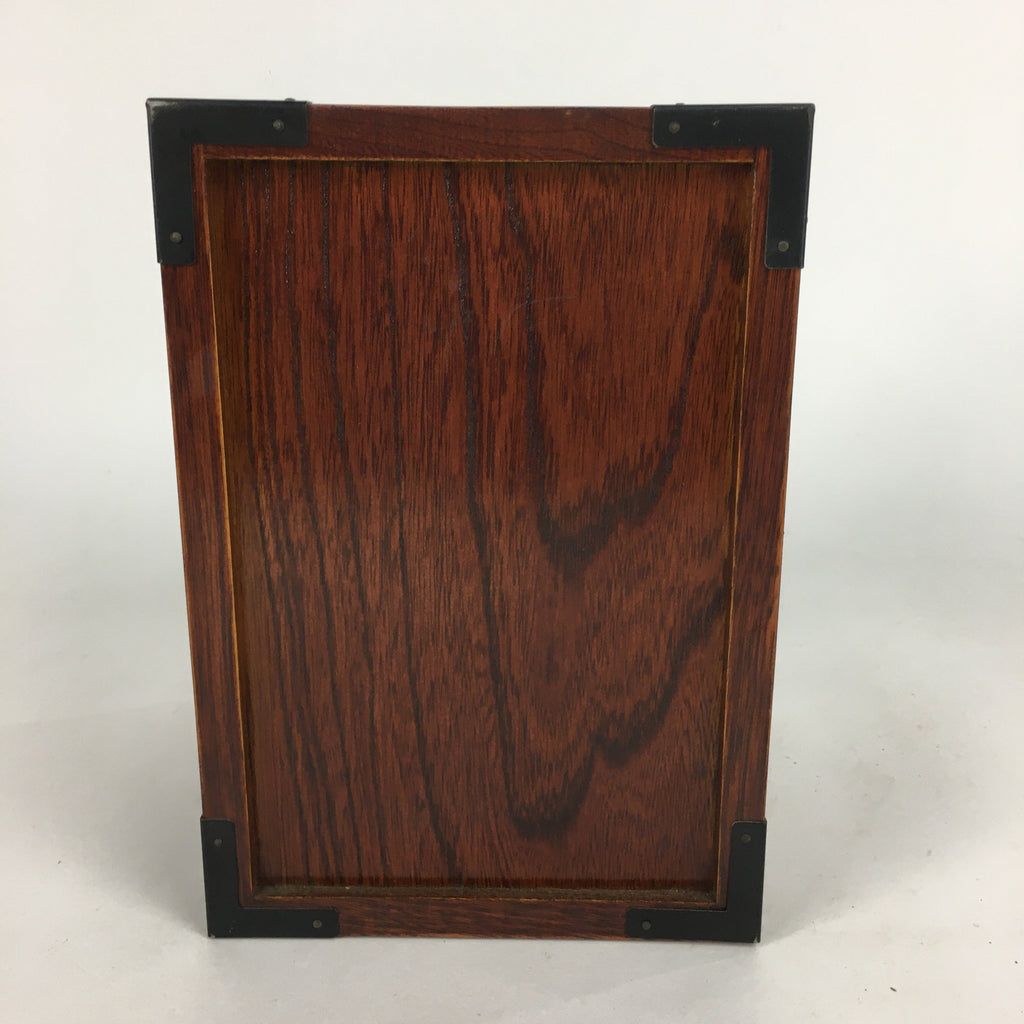 Japanese Wooden Sewing Box Vtg Haribako Chest Tansu 3 Drawers T252