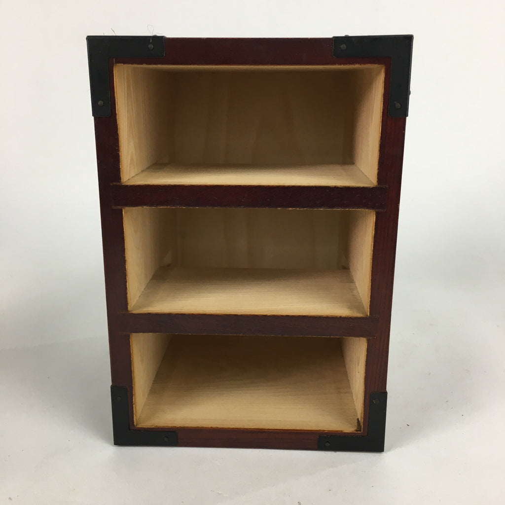 Japanese Wooden Sewing Box Vtg Haribako Chest Tansu 3 Drawers T252