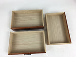 Japanese Wooden Sewing Box Vtg Haribako Chest Tansu 3 Drawers T269