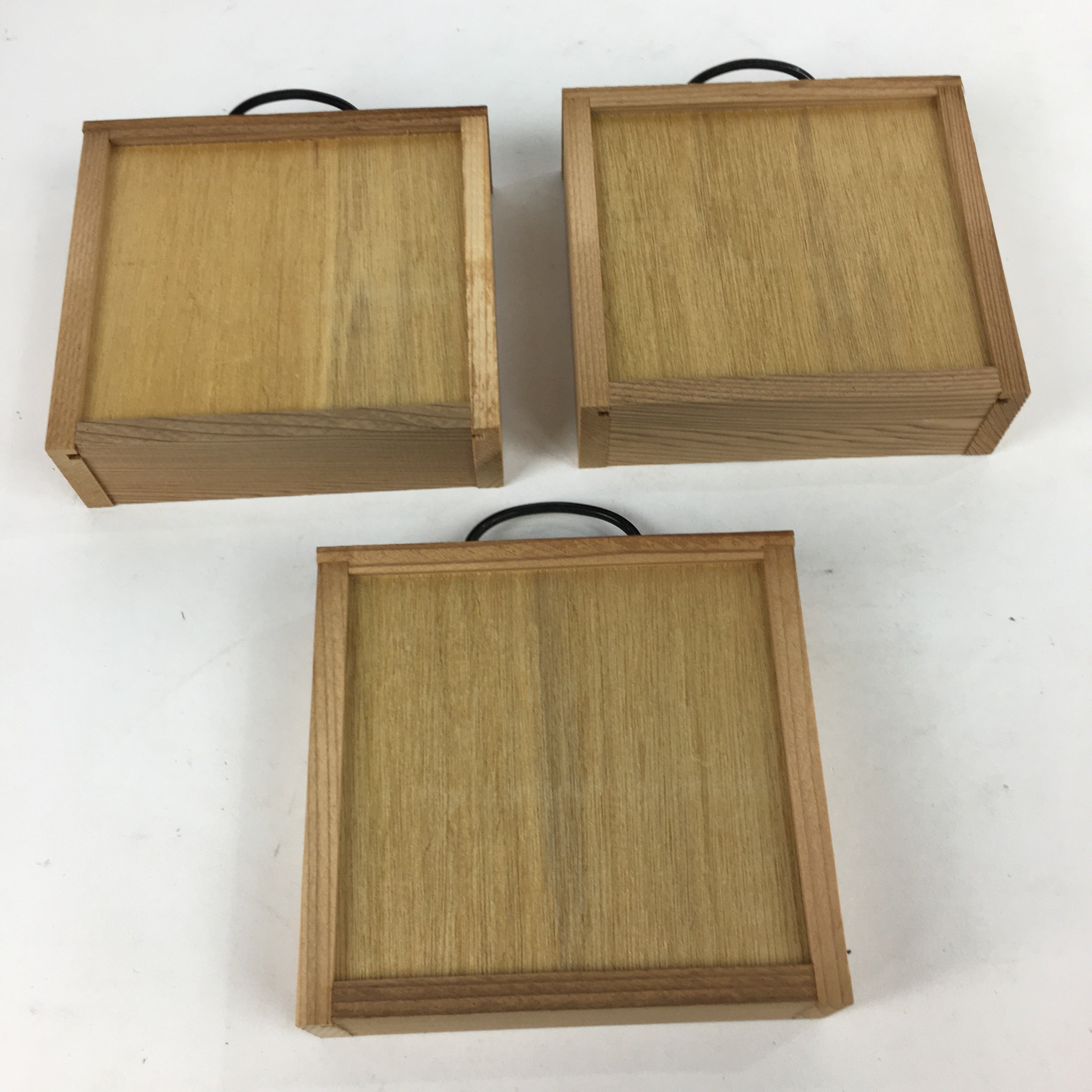 Japanese Wooden Sewing Box Vtg Haribako Chest Tansu 3 Drawers T298