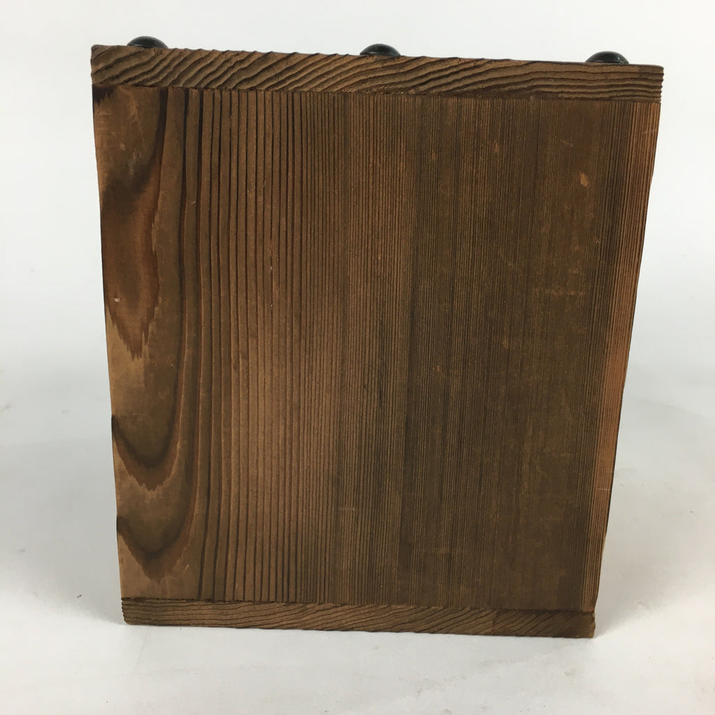 Japanese Wooden Sewing Box Vtg Haribako Chest Tansu 3 Drawers T298