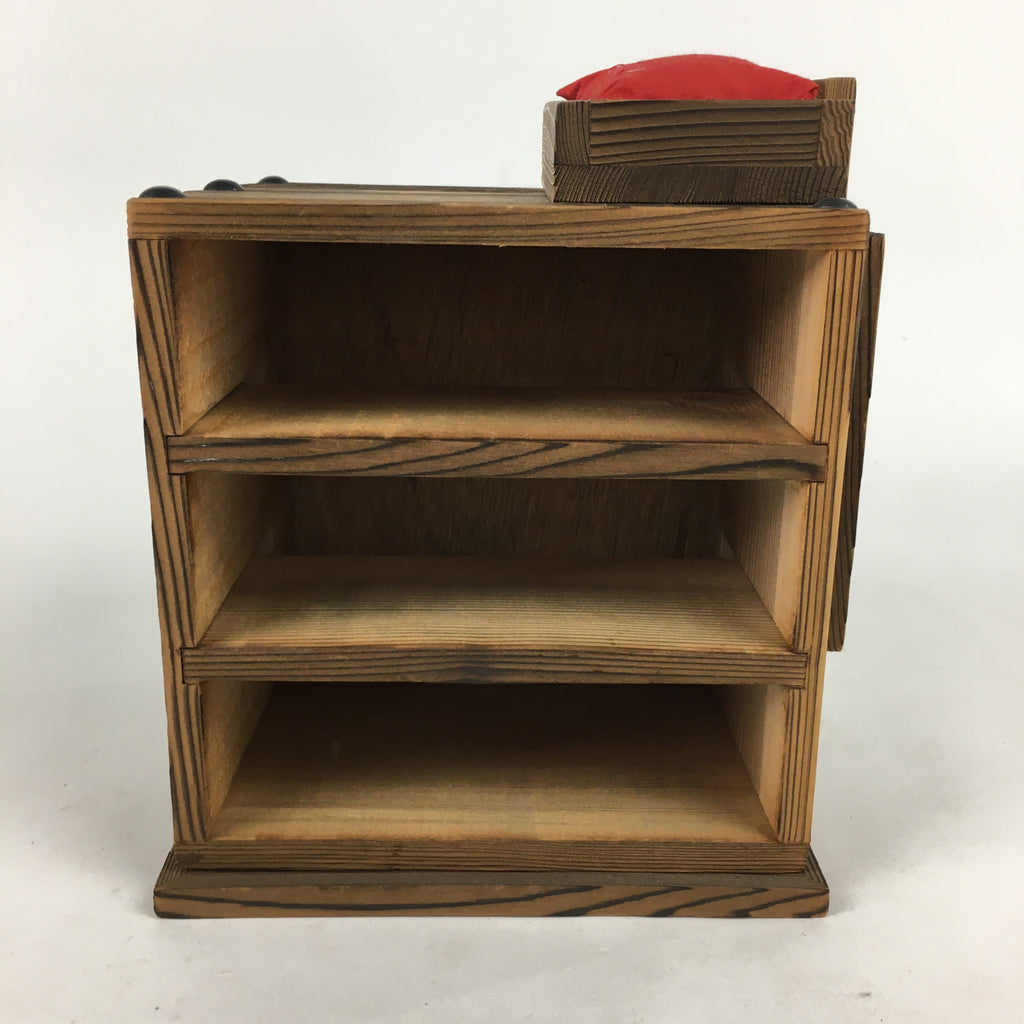 Japanese Wooden Sewing Box Vtg Haribako Chest Tansu 3 Drawers T299