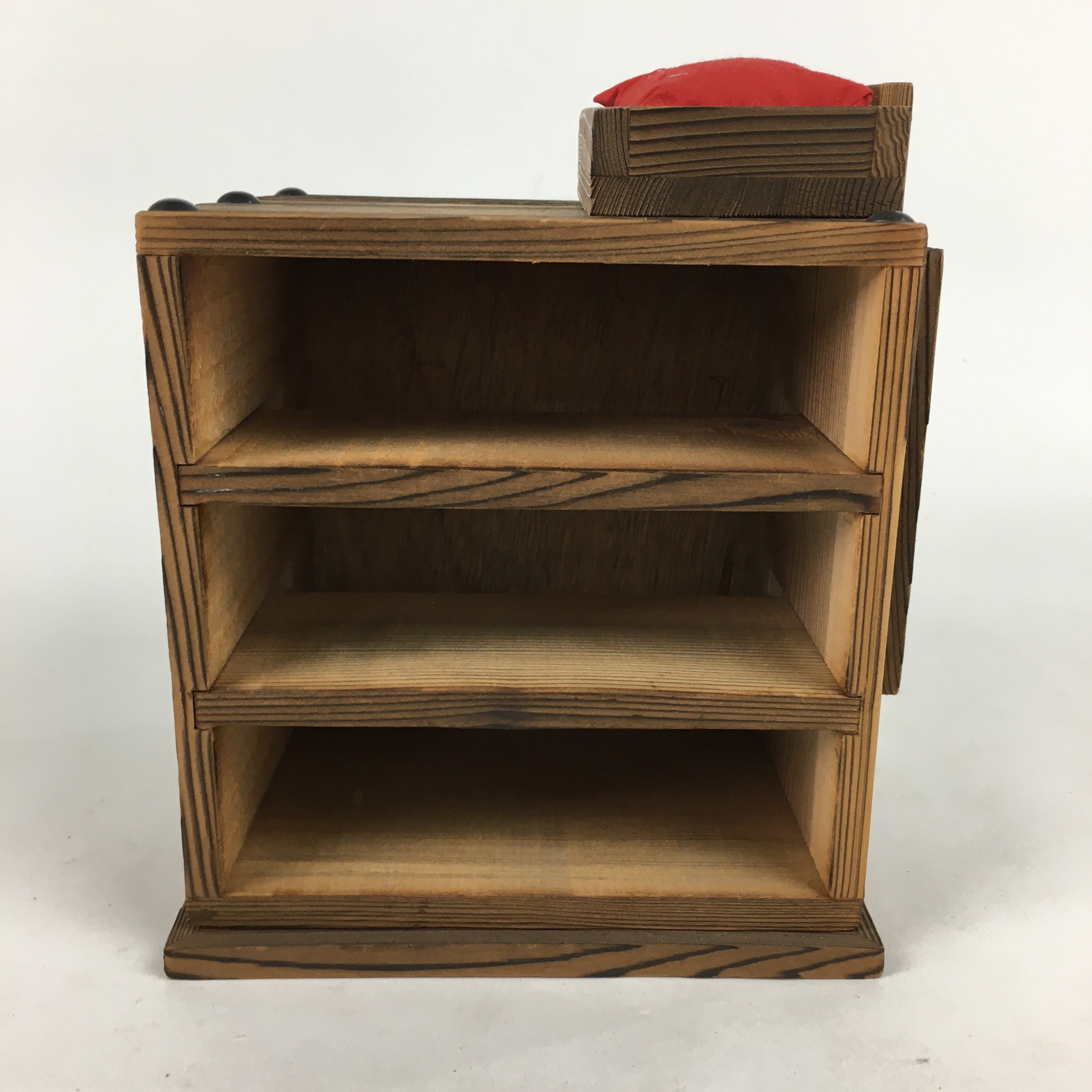 Japanese Wooden Sewing Box Vtg Haribako Chest Tansu 3 Drawers T299