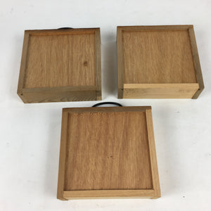 Japanese Wooden Sewing Box Vtg Haribako Chest Tansu 3 Drawers T299