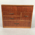 Japanese Wooden Sewing Box Vtg Haribako Chest Tansu 4 Drawers T224